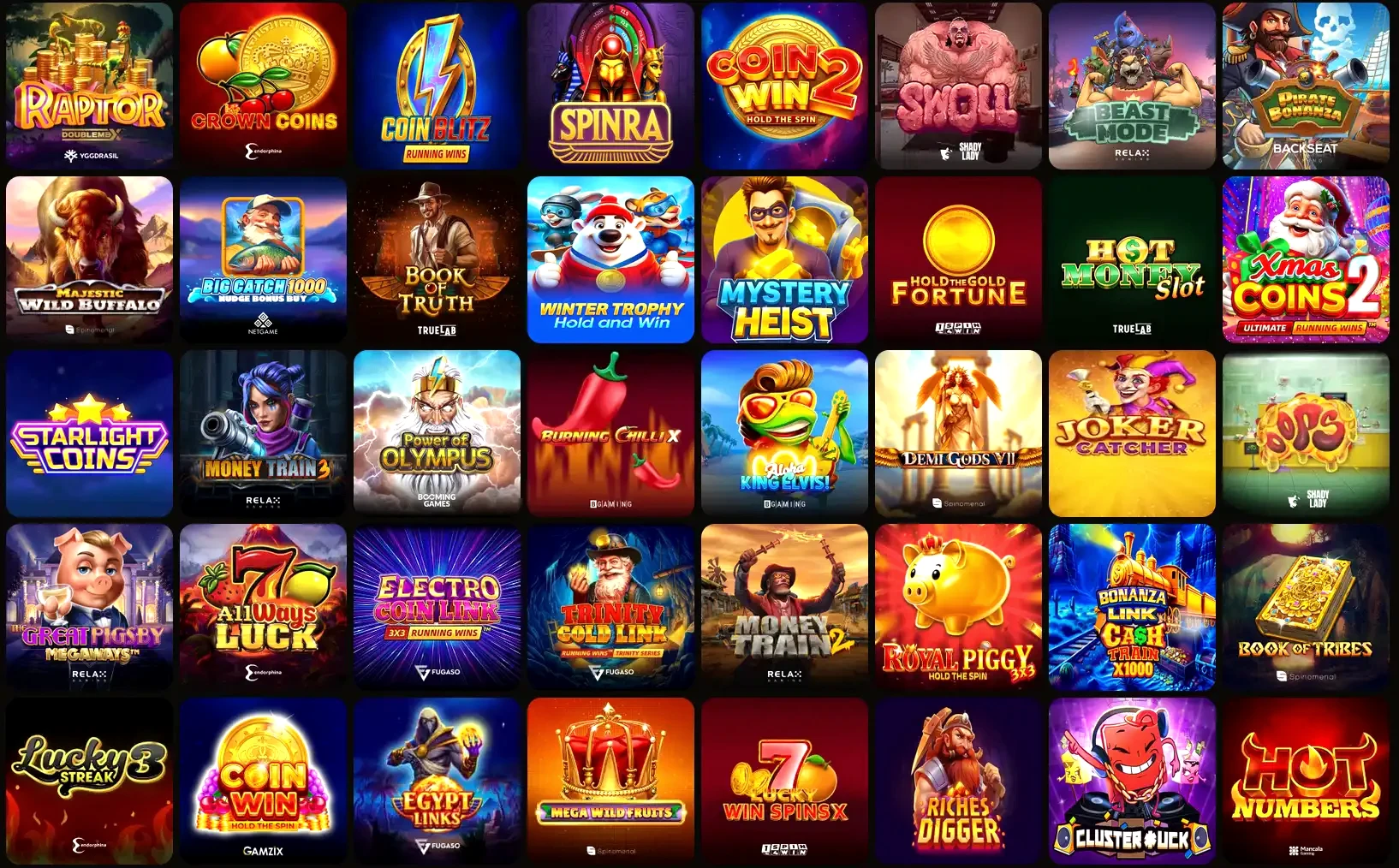 Tooniebet mobile casino interface on smartphone screen