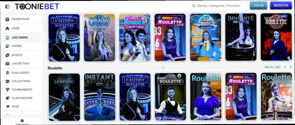 Tooniebet Casino - Up to 3,500 CAD + 200 Free Spins Welcome Bonus